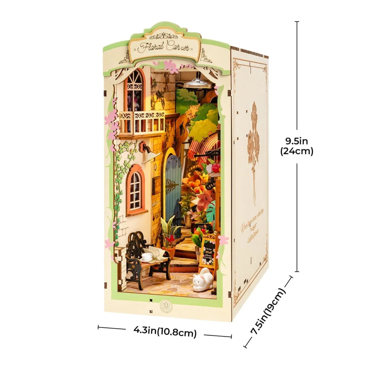 Rolife Booknook & Wonderland - Separador de Libros Floral Corner