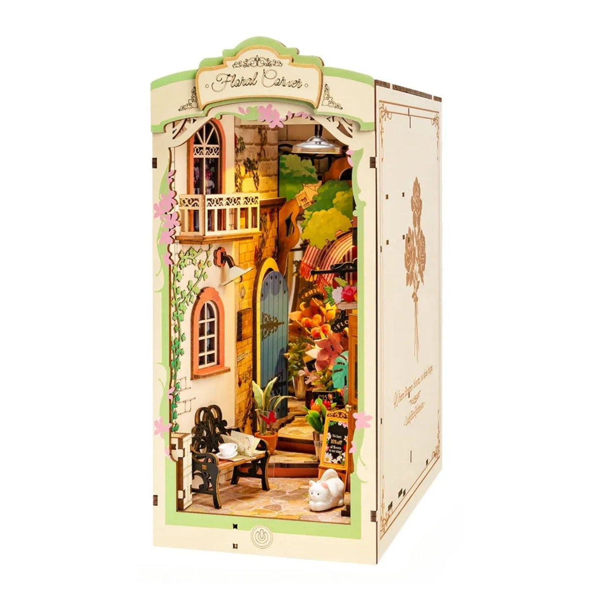 Rolife Booknook & Wonderland - Separador de Libros Floral Corner