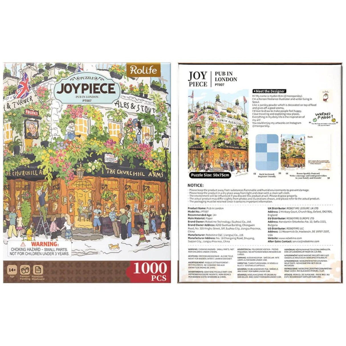 Rolife Joy Piece - Puzzle 1000 Piezas Pub in London