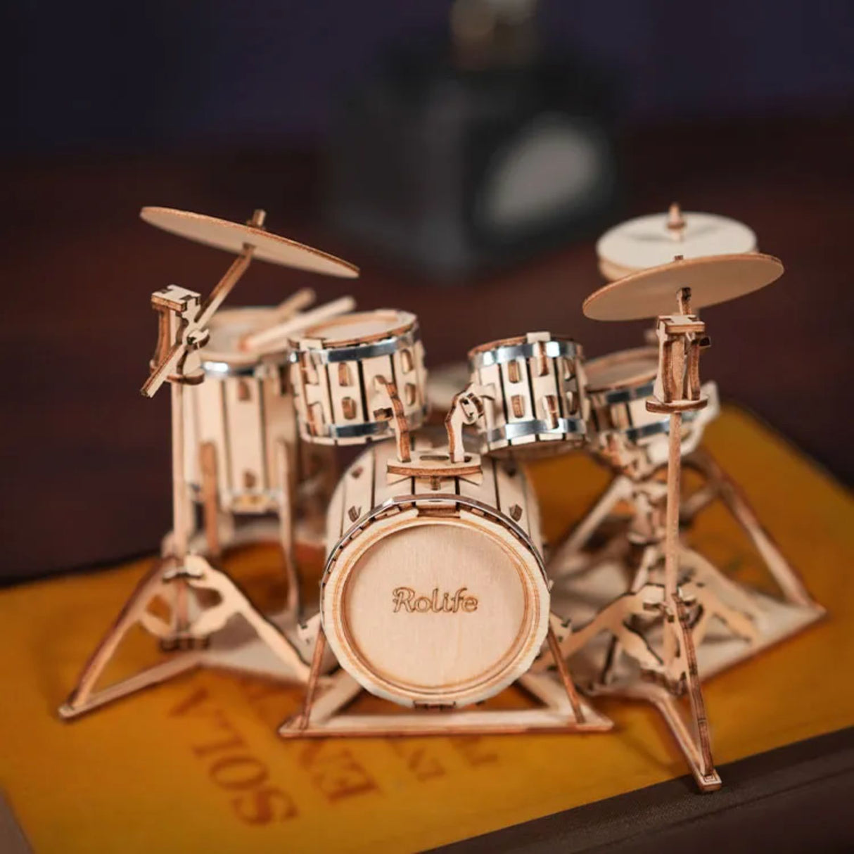 Rolife - Puzzle 3D Drum Kit Batería de Madera