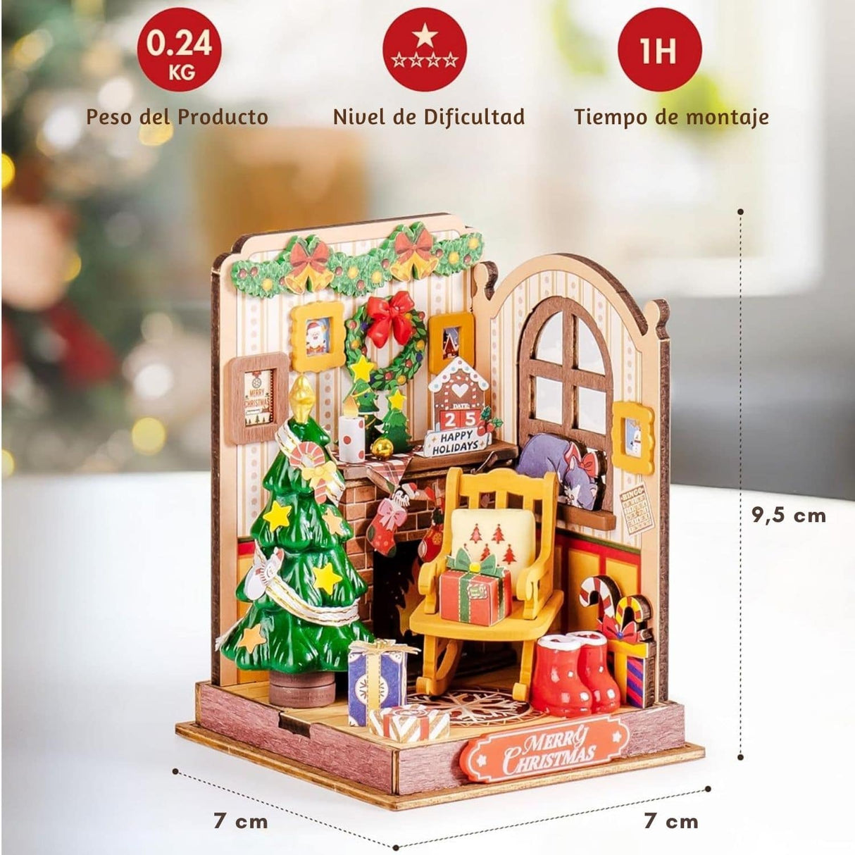 Rolife Secret World - Miniatura Armable Christmas Fireplace