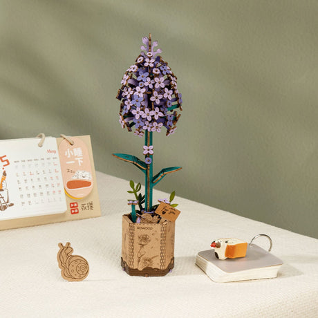 Rowood Wooden Bloom Craft - Miniatura Armable Flor Lilac (Lila)