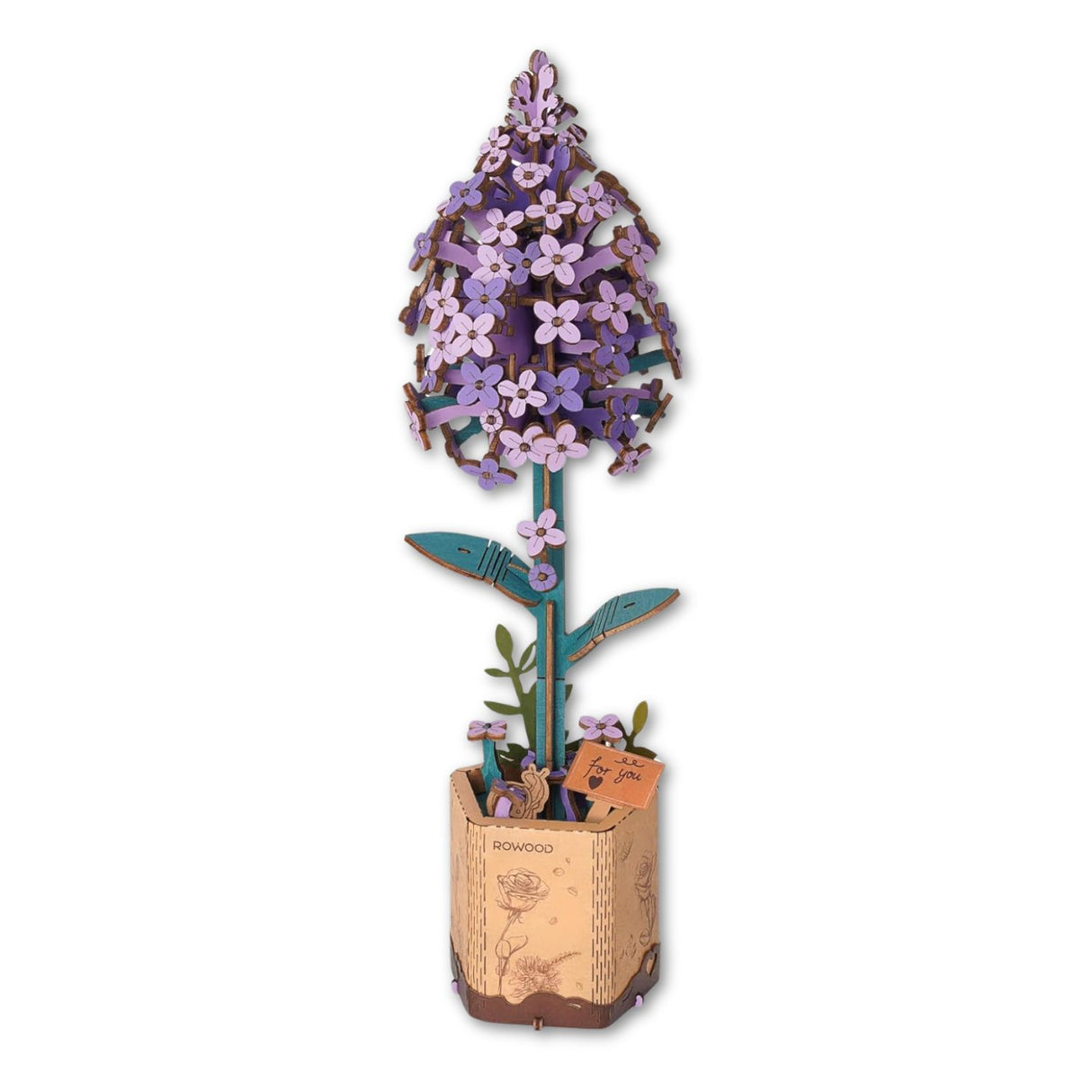 Rowood Wooden Bloom Craft - Miniatura Armable Flor Lilac (Lila)