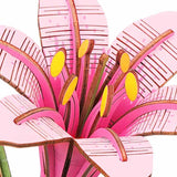 Rowood Wooden Bloom Craft - Miniatura Armable Flor Pink Lily (Lila Rosa)