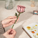 Rowood Wooden Bloom Craft - Miniatura Armable Flor Pink Rose (Rosa Rosada)