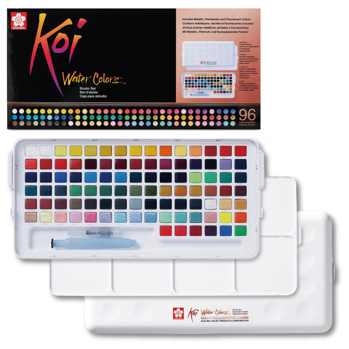 Sakura Koi - Set 96 Acuarelas Water Colors Caja Estudio