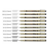 Sakura Pigma Micron - Set 10 Tiralíneas Negros