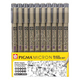 Sakura Pigma Micron - Set 10 Tiralíneas Negros