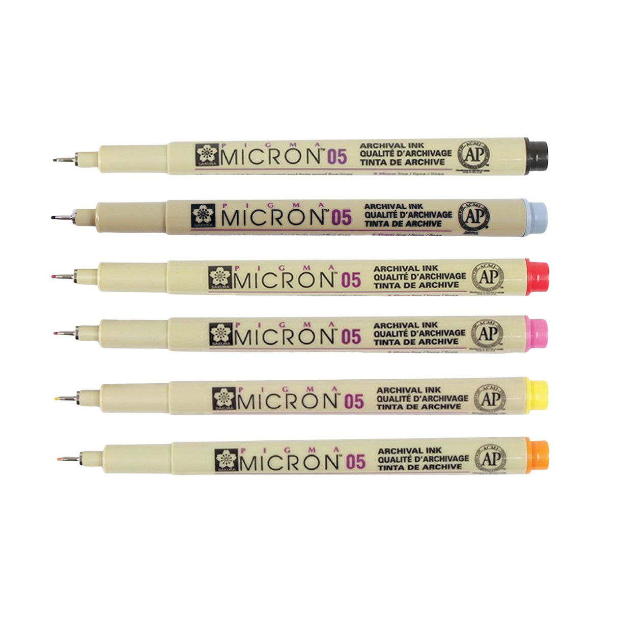 Sakura Pigma Micron - Set 6 Tiralíneas Mandala 05 Colores Cálidos