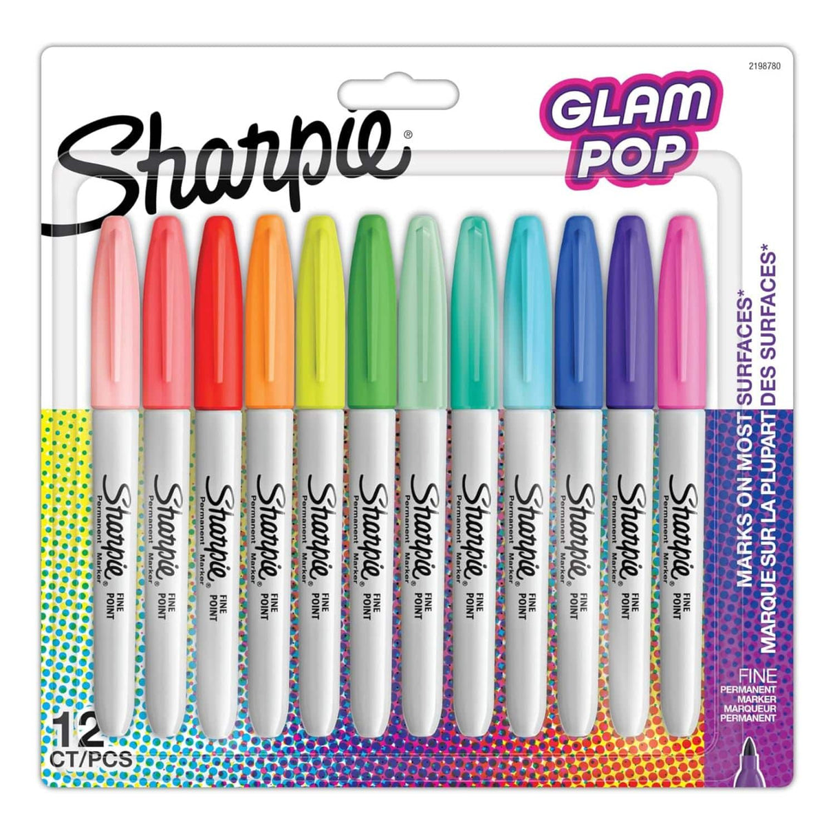 Sharpie - Set 12 Plumones Permanentes Punta Fina Glam