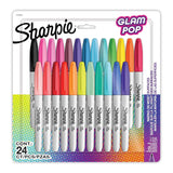 Sharpie - Set 24 Plumones Permanentes Punta Fina Glam