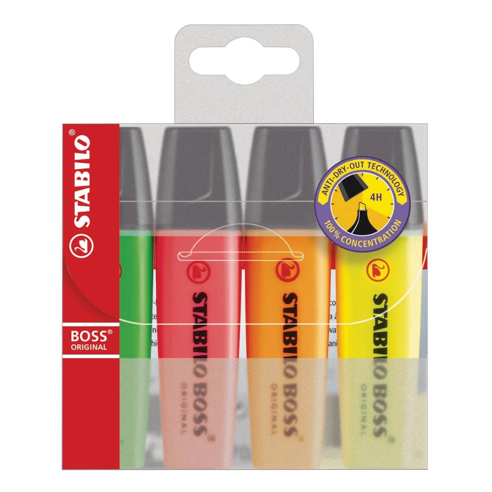 Pack 4 rotuladores Fluorescentes neón tinta líquida