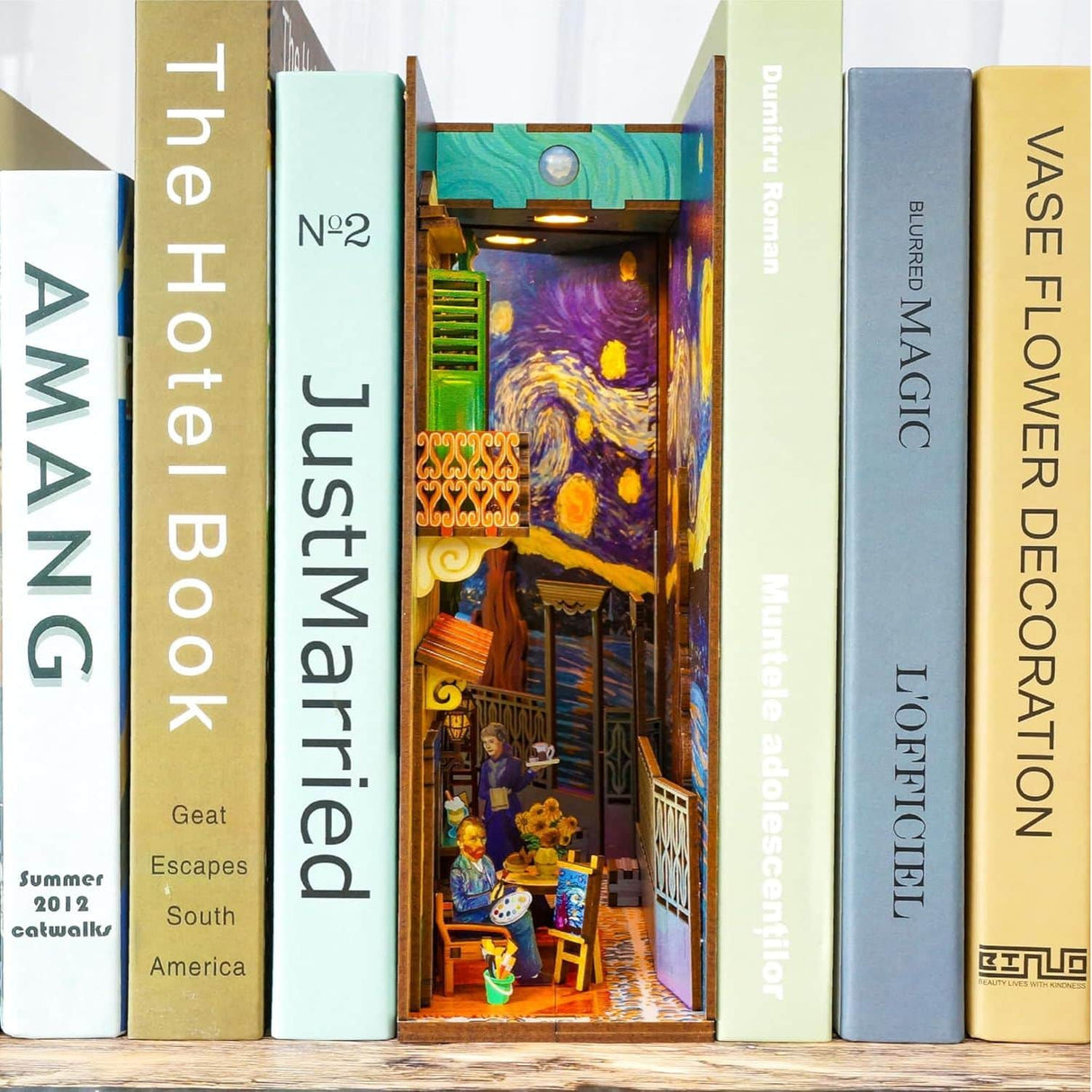 Tonecheer Book Nook - Separador de Libros Vincent's World