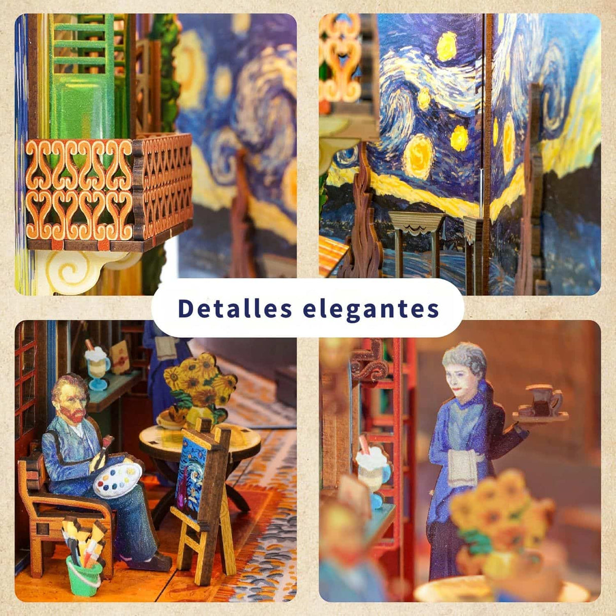 Tonecheer Book Nook - Separador de Libros Vincent's World