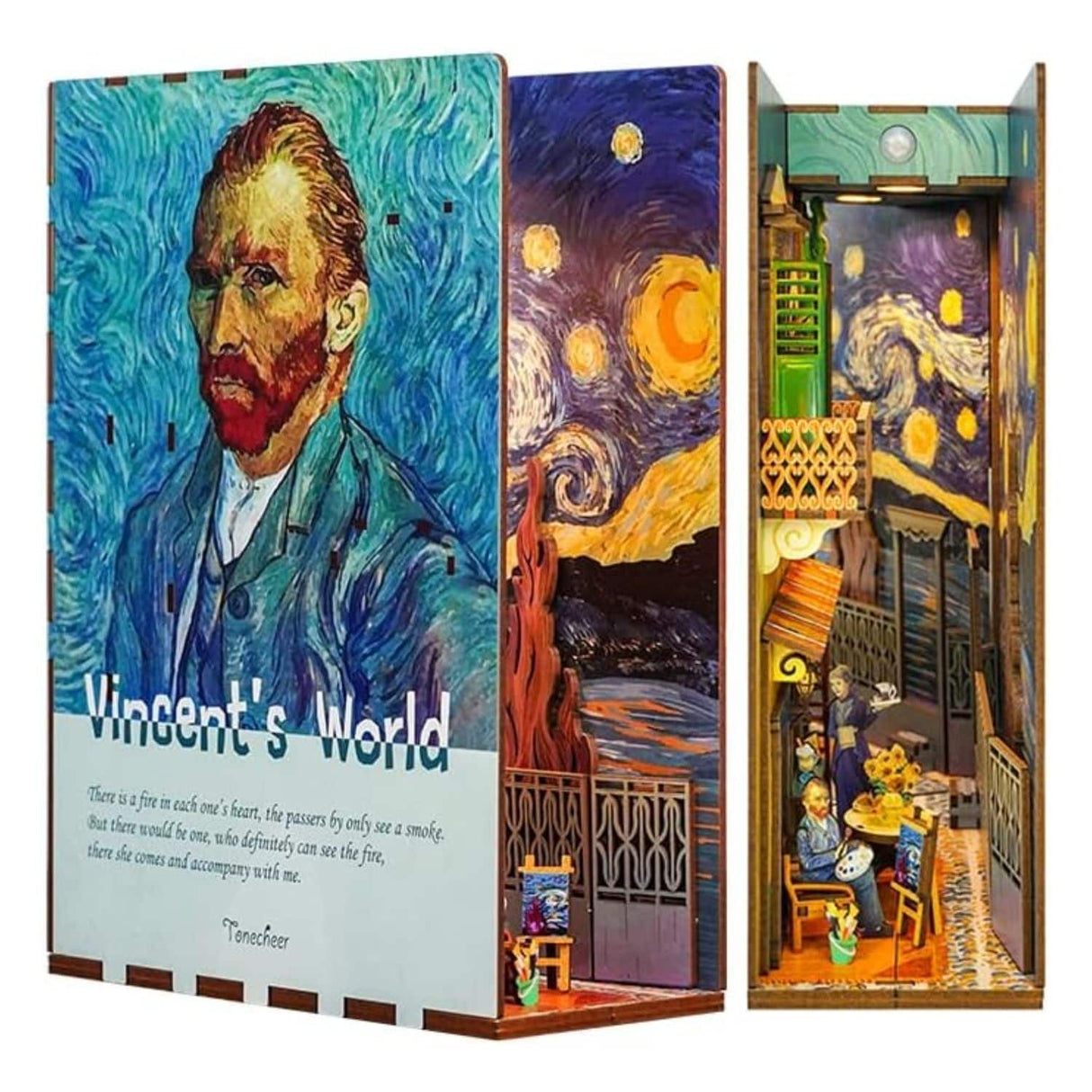 Tonecheer Book Nook - Separador de Libros Vincent's World