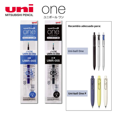 Uni-ball One P - Repuesto Lápiz Gel 0,5 mm