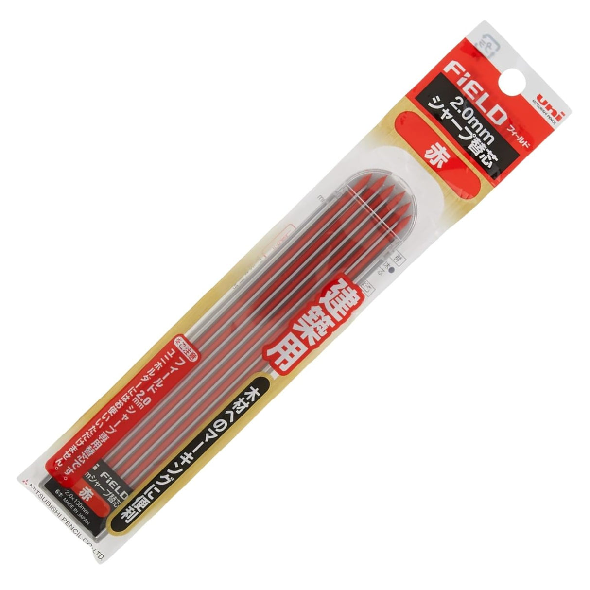 Uni Field - Pack 6 Minas 2,0 mm Color Rojo