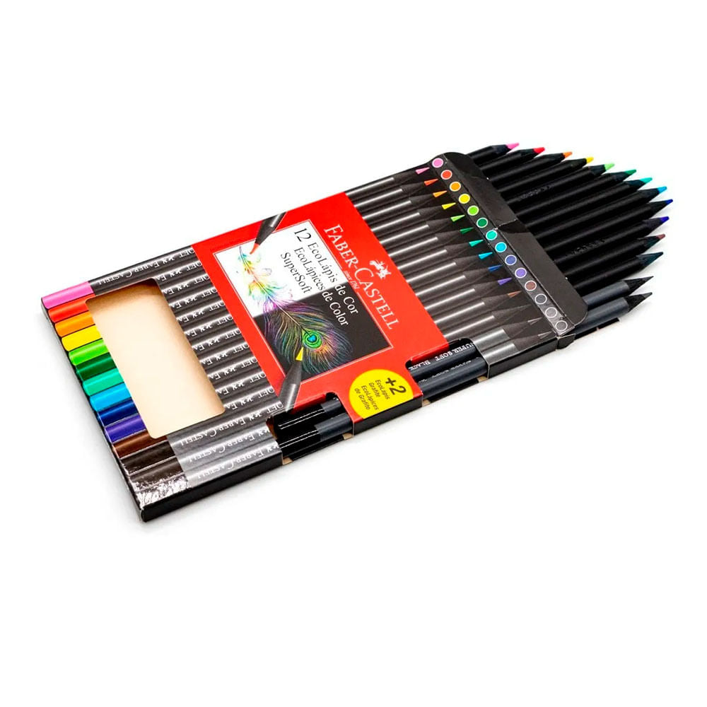 Lápices de Colores Faber Castell Ecolápices Supersoft Set 100