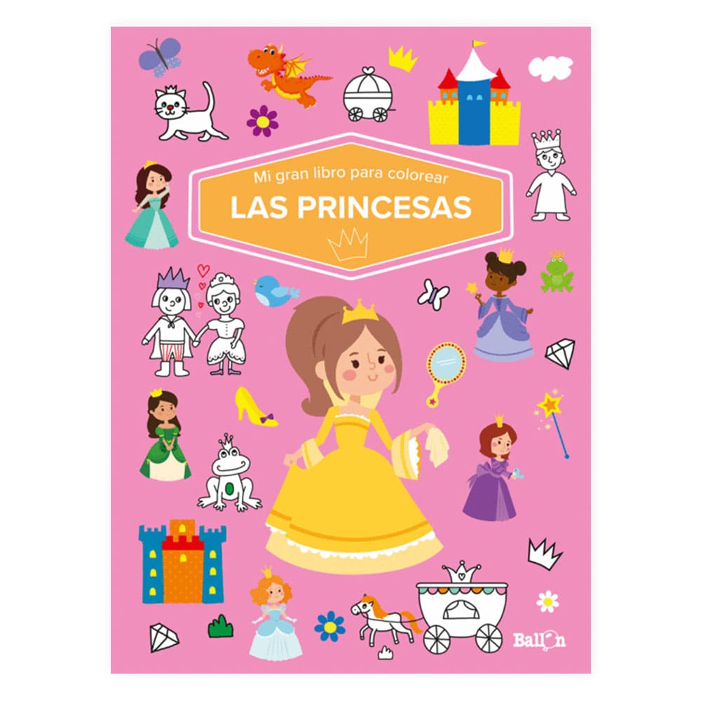 Cuaderno para dibujar y colorear: Princesas. Libro para pintar