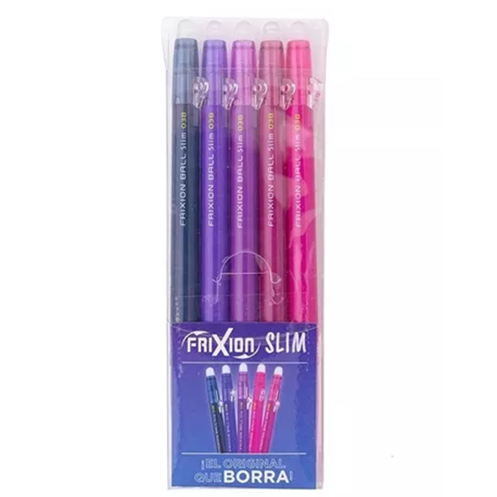 pilot-set-5-lapices-gel-frixion-ball-slim-punta-038-mm-morados